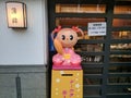 Figurine of a girl near a supermarket in Himeji