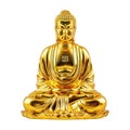 Figurine of the gold Buddha status front Royalty Free Stock Photo