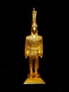 A figurine of the golden warrior golden man ancient Kazakh artefact Royalty Free Stock Photo