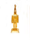 A figurine of the golden warrior golden man ancient Kazakh artefact Royalty Free Stock Photo