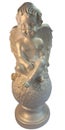 Figurine isolate, sitting angel with wings