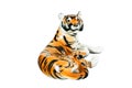 Figurine lying tiger