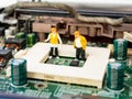 Figurine maintenance team model repair main board computer