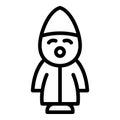 Figurine midget icon, outline style