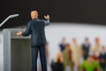 Figurine of a politician speaking to the people