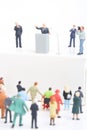 Figurine of a politician speaking to the people
