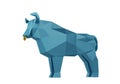 Figurine of a simplified polygonal Blue Bull
