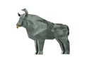 Figurine of a simplified polygonal Metal Bull