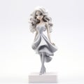 Greyhaired 3d Printed Doll In The Style Of Irene Sheri