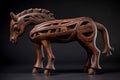 Figurine wood steed. Generate AI