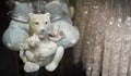 Figurines of Christmas toys in the form of polar bears-mom and bear. Christmas tree decorations sale