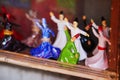 figurines of dervishes for sale on a street market in Istnabul, Turkey