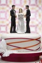 Figurines on Wedding Cake Royalty Free Stock Photo