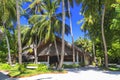 Fihalhohi Island Resort, Maldives - 21 march 2017: Fihalhohi Island Resort; Paradise rest. Beautiful seascape. Place for
