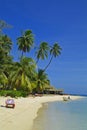 Fiji, beach on Malolo Lailai island Royalty Free Stock Photo