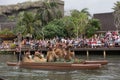 Fiji dance and music on a canoe