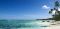 Fiji island best ever beach photo. Natural panorama. Natural crystal clear water.