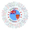 Fiji national day badge.