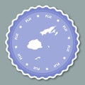 Fiji sticker flat design.