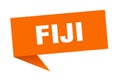 Fiji sticker. Fiji signpost pointer sign.