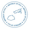 Fiji vector map sticker.