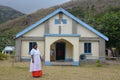 A Fijian church in a village