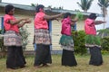 Fijian dancing women