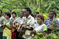 Fijian people, villagers of small Island Somosomo, singing for visitors