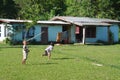 Fijian village life Royalty Free Stock Photo