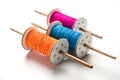 Fikri /Reel/Chakri /Spool with colourful thread or manjha or manja for Kite flying Royalty Free Stock Photo