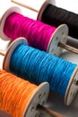 Fikri /Reel/Chakri /Spool with colourful thread or manjha or manja for Kite flying Royalty Free Stock Photo