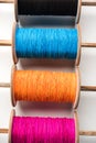 Fikri /Reel/Chakri /Spool with colourful thread or manjha or manja for Kite flying Royalty Free Stock Photo