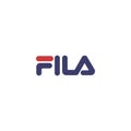 Fila logo editorial illustrative on white background