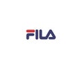 Fila logo editorial illustrative on white background