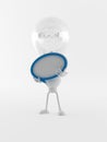 Filament bulb cartoon figure Royalty Free Stock Photo