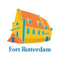 Fort Rotterdam Vector Illustration