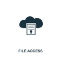 File Access icon. Premium style design from web hosting icon collection. Pixel perfect File Access icon for web design Royalty Free Stock Photo