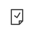 File approve line icon