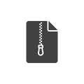 File archive icon , solid logo illustration, pictogram iso Royalty Free Stock Photo