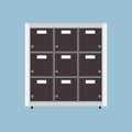 File archive vector icon business document folder data. Isolated storage office. Organize binder catalog cabinet tray