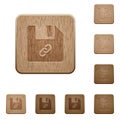 File attachment wooden buttons