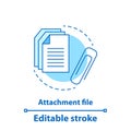 File attachment test concept icon Royalty Free Stock Photo