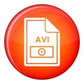 File AVI icon, flat style Royalty Free Stock Photo