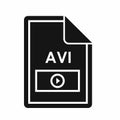 File AVI icon, simple style Royalty Free Stock Photo