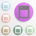 File badge color set. Simple glyph, flat vector of web icons for ui and ux, website or mobile application Royalty Free Stock Photo