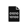 File Binary icon isolated on white background Royalty Free Stock Photo