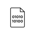 File Binary icon isolated on white background Royalty Free Stock Photo