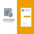 File, Brower, Compass, Computing Grey Logo Design and Business Card Template Royalty Free Stock Photo