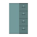 File Cabinet closed. Card index Iron box for documents. Office Royalty Free Stock Photo