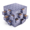 File cabinet cube Royalty Free Stock Photo